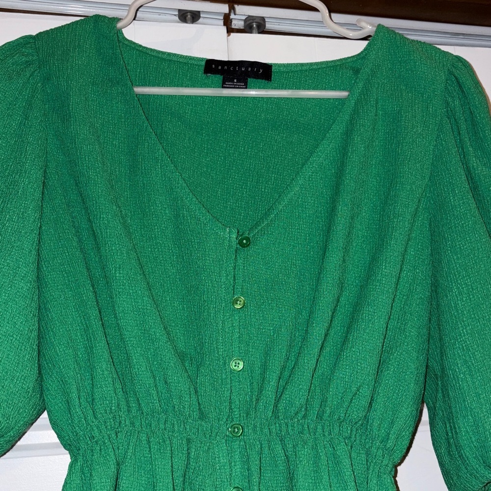 Sanctuary Green Blouse /Small - Picture 3 of 6